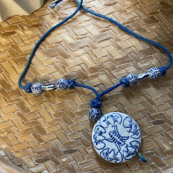 Vintage Chinese Hand Carved Cinnabar Inlay Horse Cloisonne Pendant - Picture 6 of 7